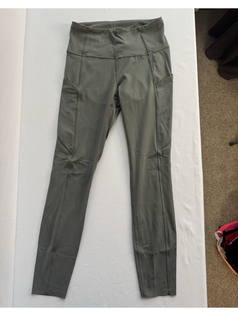 Lululemon Fast & Free 25” Leggings Womens Size 4 Olive Green High Rise